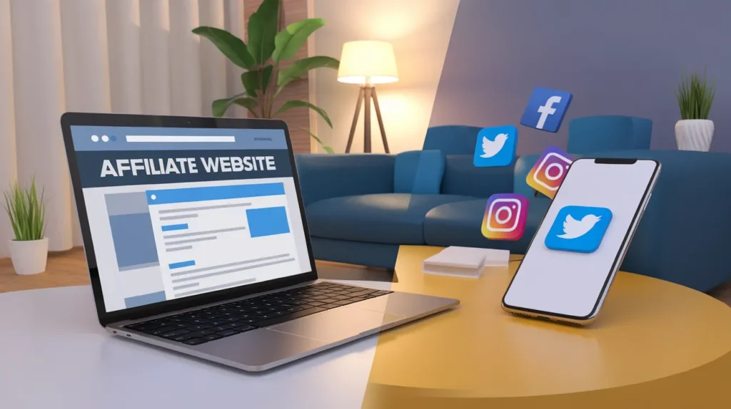 affiliate website vs social media